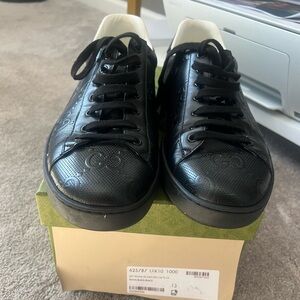 Gucci Men’s Ace GG Embossed Sneaker Size 13 Men